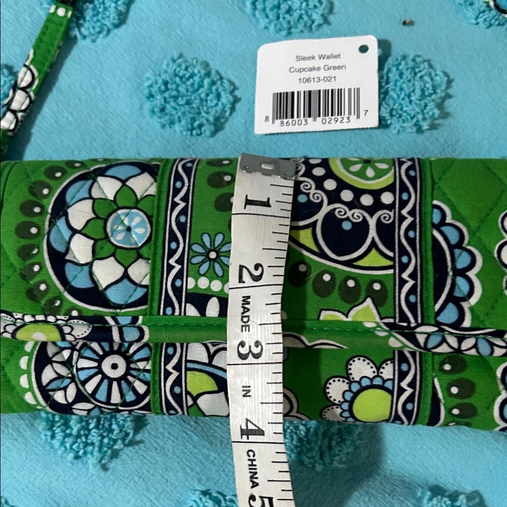 Vera Bradley Green Floral Print Crossbody Wallet - Picture 3 of 7